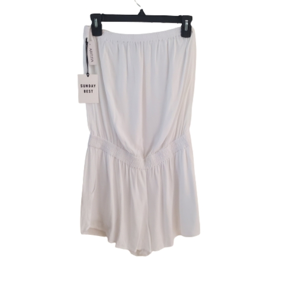 Aritzia Talula Sunday Best Cropsey White Blanc Romper NWT - Picture 2 of 11